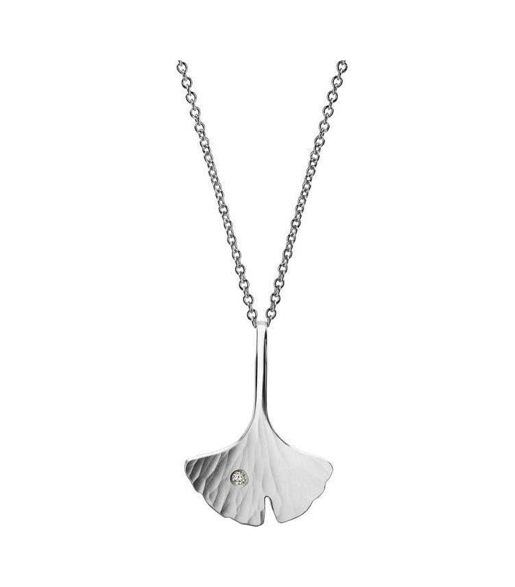 Radiant Ginkgo Leaf Pendant